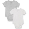 image:imageAmazon Essentials Unisex Babies Short Sleeve Henley Bodysuit Pack of 2IvoryLight Grey Heather