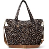 image:imageAmazon Essentials Womens Quilted Cotton Travel Tote Bag Black One SizeAbstract Animal Print
