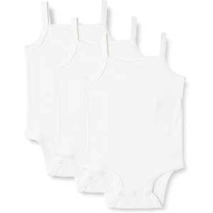 image:imageAmazon Essentials Baby Girls Cotton Sleeveless Bodysuits Baby Clothes Pack of 3White