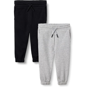 image:imageAmazon Essentials Boys Cotton JoggersBlackLight Grey Heather