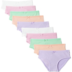 image:imageAmazon Essentials Girls Cotton Jersey Bikini Underwear Pack of 10Pastels