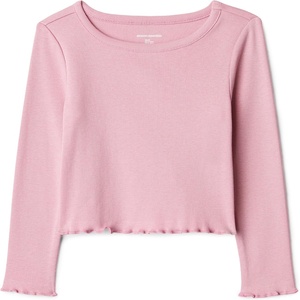 image:imageAmazon Essentials Girls and Toddlers LongSleeve Cropped Rib TopMauve