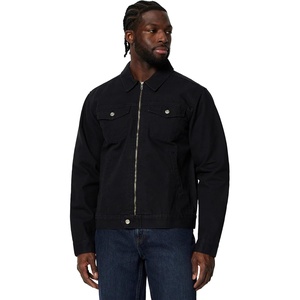 image:imageAmazon Essentials Mens Cotton Canvas ZipFront Trucker JacketBlack