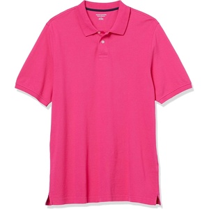 image:imageAmazon Essentials Mens RegularFit Short Sleeve Cotton Pique Polo Shirt Available in Big amp TallHot Pink