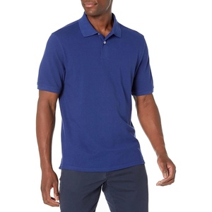 image:imageAmazon Essentials Mens RegularFit Short Sleeve Cotton Pique Polo Shirt Available in Big amp TallNavy