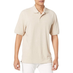 image:imageAmazon Essentials Mens RegularFit Short Sleeve Cotton Pique Polo Shirt Available in Big amp TallOatmeal Heather