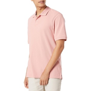 image:imageAmazon Essentials Mens RegularFit Short Sleeve Cotton Pique Polo Shirt Available in Big amp TallPink