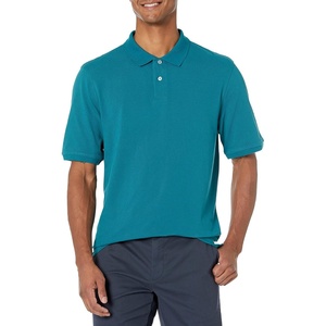 image:imageAmazon Essentials Mens RegularFit Short Sleeve Cotton Pique Polo Shirt Available in Big amp TallTeal Blue