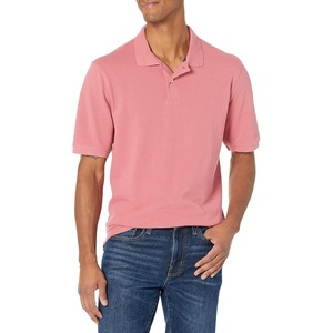 image:imageAmazon Essentials Mens RegularFit Short Sleeve Cotton Pique Polo Shirt Available in Big amp TallWashed Red