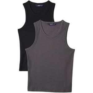 image:imageAmazon Essentials Mens SlimFit Ribbed Tank TopCharcoalBlack