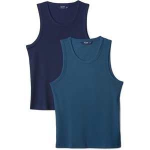 image:imageAmazon Essentials Mens SlimFit Ribbed Tank TopNavy BlazerDark Blue