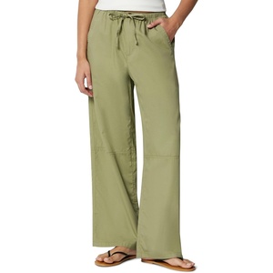 image:imageAmazon Essentials Womens OversizedFit Tie Waist Lightweight PantWashed Khaki Green