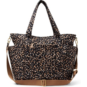 image:imageAmazon Essentials Womens Quilted Cotton Travel Tote Bag Black One SizeAbstract Animal Print