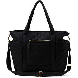 image:imageAmazon Essentials Womens Quilted Cotton Travel Tote Bag Black One SizeBlack