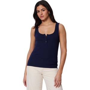 image:imageAmazon Essentials Womens SlimFit Ribbed Henley TankNavy