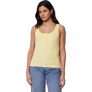 image:imageAmazon Essentials Womens SlimFit Ribbed Henley TankPastel Yellow