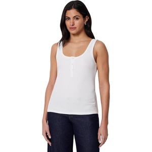 image:imageAmazon Essentials Womens SlimFit Ribbed Henley TankWhite