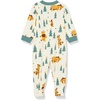 image:imageAmazon Essentials Disney  Marvel  Star Wars Unisex Babies Toddlers and Kids Footed Sleepers Zip Up Pajamas MultipacksPooh Holiday Forest  Sleep  Play