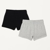 image:imageAmazon Essentials Girls and Toddlers French Terry Sweatshorts Pack of 2BlackLight Grey Heather