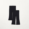 image:imageAmazon Essentials Girls and Toddlers SlimFit Cotton Knit Flare Leggings Pull On Pack of 2Black Black