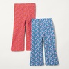 image:imageAmazon Essentials Girls and Toddlers SlimFit Cotton Knit Flare Leggings Pull On Pack of 2Hot Pink Posey FloralBlue Posey Floral