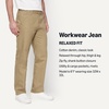 image:imageAmazon Essentials Mens Rigid RelaxedFit Workwear Carpenter JeansMushroom Brown