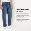 image:imageAmazon Essentials Mens Rigid RelaxedFit Workwear Carpenter JeansStone Medium Wash