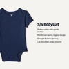 image:imageAmazon Essentials Unisex Babies ShortSleeve BodysuitsBlueLight Heather Grey