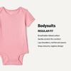 image:imageAmazon Essentials Unisex Babies ShortSleeve BodysuitsLight Heather GreyPink