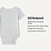 image:imageAmazon Essentials Unisex Babies ShortSleeve BodysuitsLight Heather GreyWhite