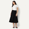 image:imageAmazon Essentials Womens ALine HighRise Denim ButtonDown Midi SkirtBlack
