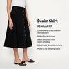 image:imageAmazon Essentials Womens ALine HighRise Denim ButtonDown Midi SkirtBlack