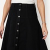 image:imageAmazon Essentials Womens ALine HighRise Denim ButtonDown Midi SkirtBlack