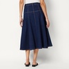 image:imageAmazon Essentials Womens ALine HighRise Denim ButtonDown Midi SkirtDark Midnight Wash