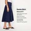 image:imageAmazon Essentials Womens ALine HighRise Denim ButtonDown Midi SkirtDark Midnight Wash