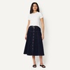 image:imageAmazon Essentials Womens ALine HighRise Denim ButtonDown Midi SkirtRinse Denim