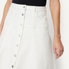 image:imageAmazon Essentials Womens ALine HighRise Denim ButtonDown Midi SkirtWhite