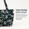 image:imageAmazon Essentials Womens Quilted Cotton Tote HandbagBlack Floral