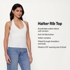 image:imageAmazon Essentials Womens SlimFit Ribbed Halter TopCream