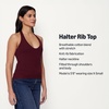 image:imageAmazon Essentials Womens SlimFit Ribbed Halter TopDark Burgundy