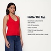 image:imageAmazon Essentials Womens SlimFit Ribbed Halter TopRed