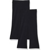 image:imageAmazon Essentials Girls and Toddlers SlimFit Cotton Knit Flare Leggings Pull On Pack of 2Black Black