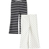 image:imageAmazon Essentials Girls and Toddlers SlimFit Cotton Knit Flare Leggings Pull On Pack of 2DotsUneven Stripe