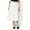 image:imageAmazon Essentials Womens ALine HighRise Denim ButtonDown Midi SkirtWhite