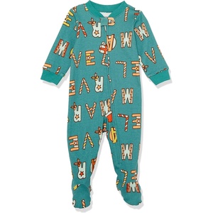 image:imageAmazon Essentials Disney  Marvel  Star Wars Unisex Babies Toddlers and Kids Footed Sleepers Zip Up Pajamas MultipacksFestive Marvel
