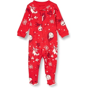 image:imageAmazon Essentials Disney  Marvel  Star Wars Unisex Babies Toddlers and Kids Footed Sleepers Zip Up Pajamas MultipacksNightmare Valentine  Sleep  Play