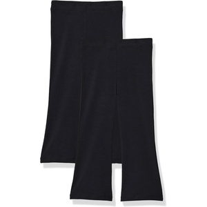 image:imageAmazon Essentials Girls and Toddlers SlimFit Cotton Knit Flare Leggings Pull On Pack of 2Black Black