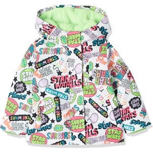 image:imageAmazon Essentials Disney  Marvel  Star Wars  Frozen  Princess Girls and Toddlers Warm Puffer Jacket Coat Previously Spotted Zebra