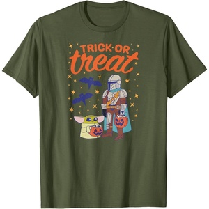 image:imageAmazon Essentials Mens The Mandalorian Grogu Halloween Trick or Treat TShirt Black Graphic Print SmallOlive Green