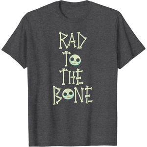 image:imageAmazon Essentials Nightmare Before Christmas Rad to the Bone TShirtDark Heather Grey